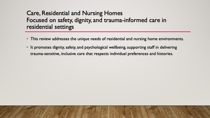 Care, Residential and Nursing Homes